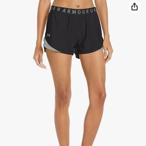 2/$12 UA Black and Green Play Up 3.0 Shorts Size Xs